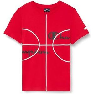 Champion Legacy Basketball B - S-s Crewneck T-shirt voor jongens, Donker rood