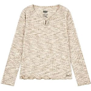 Levi's T-shirt Lvg Space Dye Ls Knit Top 3ej164 pour fille, Crème brûlée, 5 ans