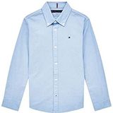 Tommy Hilfiger Oxford stretch overhemd voor jongens, L/S, casual, Calm Blue, 3 jaar, Calm Blauw