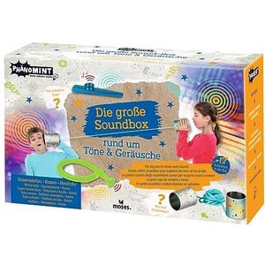 moses. PhänoMINT De grote soundbox, experimenteerset voor kinderen met geluiden en geluiden, experimenteerset met 3 spannend akoestisch speelgoed, met telefoonset