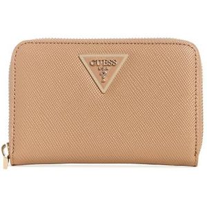 GUESS Laurel SLG Portemonnee met ritssluiting, middelgroot, beige