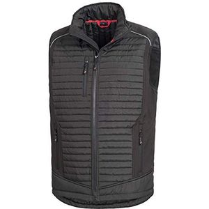 Nitras Mouwloze jas - nauwsluitende vest - werkjas met ritssluiting - borst en zijzakken, zwart, 5XL, zwart.