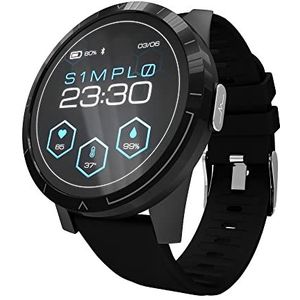 SIMPLO Smartwatch voor dames en heren, gezondheids- en fitnessbewaking, draagbaar ECG gecombineerd met PPG, Saturimeter, SIMPLO premium zonder kosten voor een jaar, gezondheidsbewaking door een arts