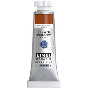 Lefranc Bourgeois Linel Gouache Extra-Fine Tube, 14 ml, Siena-aarde, Brulue Serie 2 301216