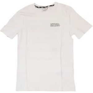 FILA T-shirt Borne Regular Graphic pour homme, Blanc éclatant., S