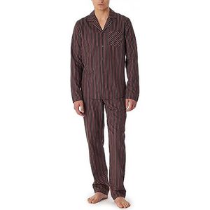Schiesser Premum pyjama met lange knopen voor heren, Antraciet