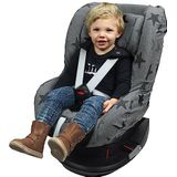 Dooky Grey Stars Kinderstoelhoes (universele pasvorm voor veel gangbare modellen, leeftijdsgroep 1 + 9-18 kg, 3- en 5-punts gordelsysteem), grijs