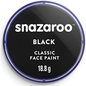 Snazaroo - Verf voor gezicht en lichaam, make-up voor gezicht en vermomming, voor kinderen en volwassenen, blush 18 ml, kleur: zwart