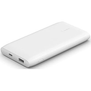 Belkin Externe batterij USB-C PD 10K (snelle powerbank met USB-C en USB-A-poorten, 10.000 mAh, voor Galaxy Pixel, iPhone enz.)
