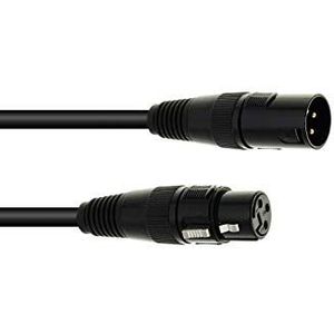 Eurolite DMX XLR-kabel, 3-polig, 1 m BK