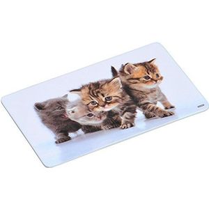 KESPER 31220 Snijplank met kattenmotief, melamine, meerkleurig, 23,5 x 14,5 cm