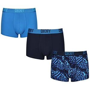 DKNY Dkny boxershorts voor heren, katoen, boxershort, Marineblauw/bedrukt