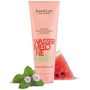 Jean & Len Watermeloen & Mint Douchegel, geschikt voor alle huidtypes, veganistisch verzorgingscomplex, voor een verfrissend huidgevoel, zachte pH, veganistische douchegel 250 ml