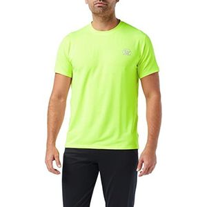 MEETWEE Sportshirt voor heren, basislaag, korte mouwen, loop-T-shirt, fitnesskleding, groen, M, Groen
