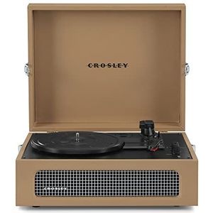 Crosley Voyager Draaitafel met 2 luidsprekers, Bluetooth in & Out en AUX - Retro platenspeler met 3 snelheden - voor 7"", 10"" en 12"" vinyl - Draagbaar met geïntegreerde koffer - Bruin