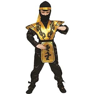 Dress Up America Gouden ninja-kostuum - Fierce Samurai Warrior kostuum voor jongens en meisjes