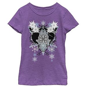 Disney Frozen Elsa Anna Snowflake Boho Girls T-shirt paars, Paars.