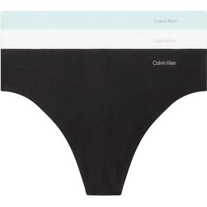 Calvin Klein Strings voor dames, Veelkleurig (Zwart/Wit/Island Reef)