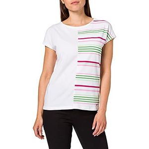 Gerry Weber Casual T-shirt voor dames, ecru/wit/groen.