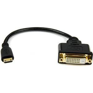 StarTech.com Mini HDMI naar DVI-D video-adapter 20 cm Mini HDMI naar DVI converter M/F 1920x1200 zwart (HDCDVIMF8IN)