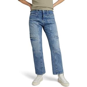 G-STAR RAW Viktoria Utility High Straight Damesjeans, Blauw (Faded Denali Blue Destroyed D24566-d499-g565)