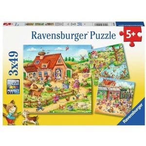 Puzzel Vakantie Op Het Platteland (3x49 Stukjes)