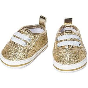 Heless - Sneakers met pailletten voor poppen, goudkleurig, maat 30 tot 34 cm, chique schoenen met wow-effect voor speciale gelegenheden, 1461, goud