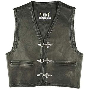 Bores Sunride 1 leren vest, zwart.