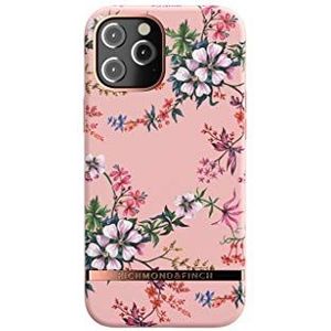 RICHMOND & FINCH Compatibel met iPhone 12 Pro Max telefoonhoes, 6,7 inch, roze bloemen, valgeteste hoesjes, verhoogde randen, schokbestendig, beschermhoes