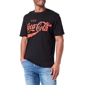 ONLY & SONS Onscocacola Reg Ss T-shirt voor heren, zwart.