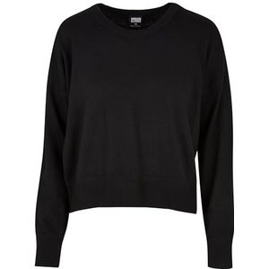 Urban Classics Ecovero Sweat-shirt basique surdimensionné pour femme, Noir, 3XL