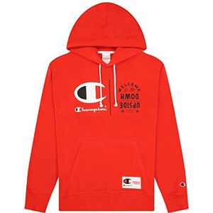Champion Sweatshirt met capuchon X Stranger Things, uniseks, rood (Rs033), XS, rood (Rs033)