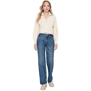 Trendyol Jeans voor dames, blauw, 64, Blauw