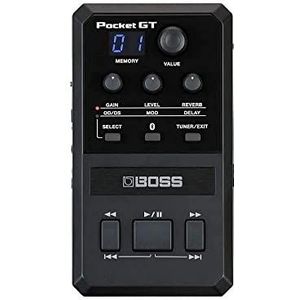 De Pocket GT BOSS Pocket Effect Processor met YouTube leeroplossingen voor gitaar en bas