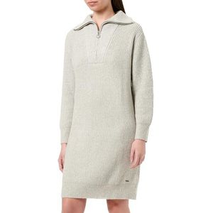 DreiMaster Robe en tricot vintage pour femme 39428471, gris chiné, taille XS, Gris mélangé, XS