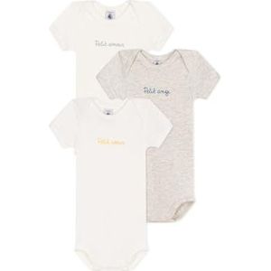 Petit Bateau Nous Body À Manches Courtes (Paquet de 3) Unisexe-Enfants, Variante 1., 6 mois