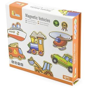 Viga Toys - 58924 – lezen en schrijven – magnetische voertuigen – 20 stuks