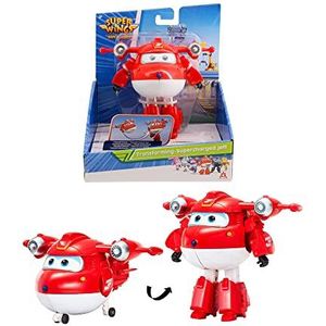 Super Wings Jett Supercharge transformeren speelgoed en robot actiefiguur, tekenfilm transformeren robot, kinderspeelgoed 3 4 5 6 7 8 jaar oud jongen meisje - 12 cm