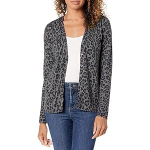 Amazon Essentials Licht damesvest met V-hals (verkrijgbaar in grote maten), antraciet gemêleerd, maat L