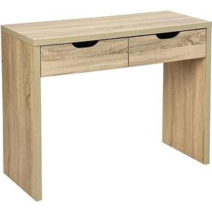 Avilia Console met 2 laden van natuurlijk eiken, elegante en functionele stijl in één meubelstuk voor thuis of op kantoor