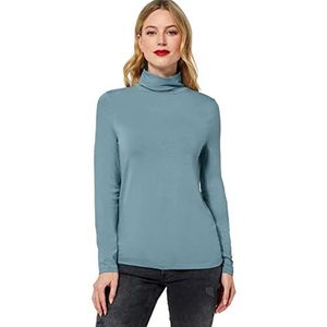 Street One Milky Jade T-shirt voor dames, lange mouwen, maat 48, Milky Jade Blauw