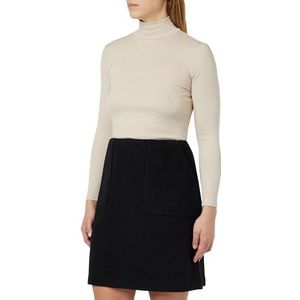 s.Oliver BLACK LABEL Mini jupe pour femme en mélange de viscose et de laine, Noir, 48