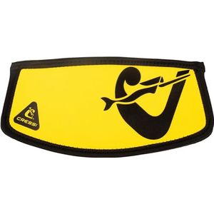 Cressi Simply Neo Mask Strap Cover, neopreen riemafdekking voor duik- en duikmaskers, uniseks, voor volwassenen, geel/zwart, eenheidsmaat