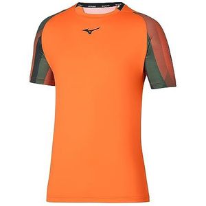 Mizuno Release Shadow T-shirt voor heren, Oranje Vif