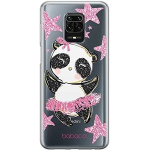 ERT GROUP Originele en officieel gelicentieerde Babaco beschermhoes voor Xiaomi REDMI Note 9 Pro/9S Panda 007 motief perfect aangepast aan de vorm van de mobiele telefoon, gedeeltelijk transparant