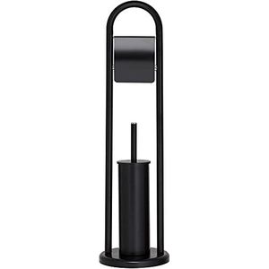 Sealskin Acero Toiletbutler vrijstaand - Toiletborstel met houder - wc rolhouder met klep - Zwart