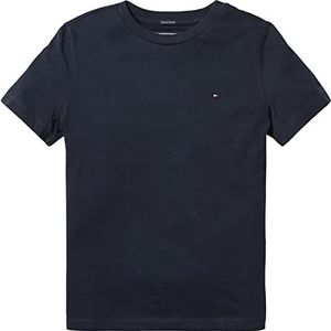 Tommy Hilfiger Basic Cn Knit S/S T-shirt voor jongens, Sky-kapitein