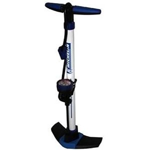 MICHELIN 801671 voetpomp, met manometer, maximale druk toegankelijk 11 bar/160 psi, compatibel met Presta- en Schrader-ventielen, fietsen, vrije tijd, TU