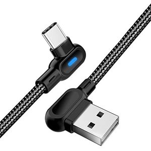 Qinzhi Jia USB C-kabel [3,3 ft / 6,6 ft] 3,1 a USB C snellaadkabel (4 + 4 + 3 m) voor Samsung Galaxy S21 S20 S10 S9 S8 Plus Note LG