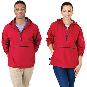 Charles River Apparel Winddichte pullover Pack-n-go dames, Rood